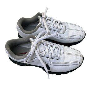 Nike Revive Junior Kids Youth White/Black Golf Spikes Shoes Size 4Y